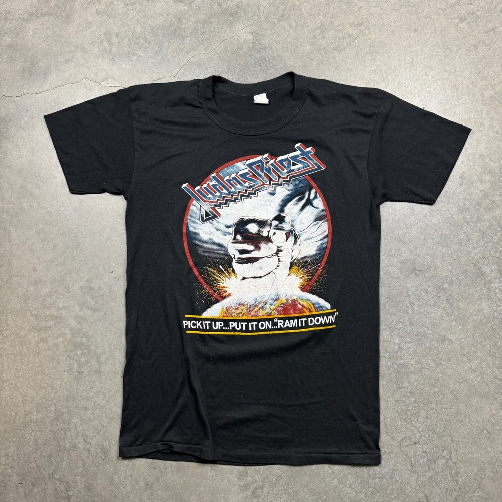 Vintage Tee Swing Judas Priest Ram It Down Tour Shirt Mens‎ XL Black Preowned